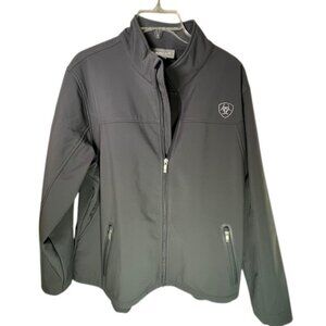 Ariat Gray Softshell Full Zip Jacket with Embroidery- Size 2X